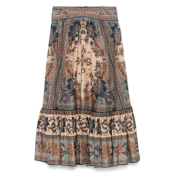 Zimmermann Women Ascension Printed Silk Skirt